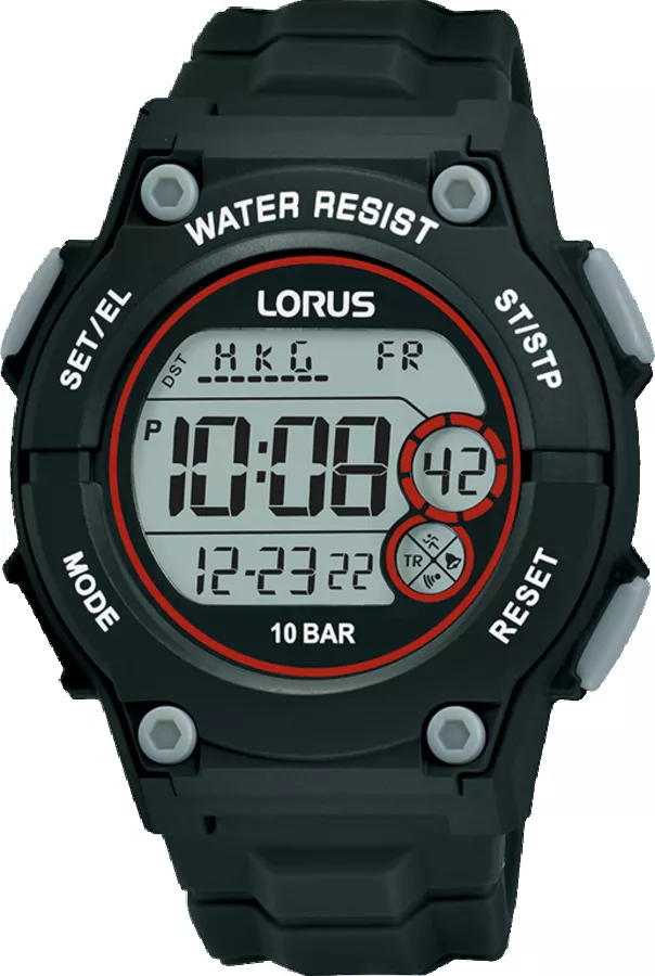 Lorus R2329PX9 Horloge Digitaal kunststof-siliconen zwart 42 mm