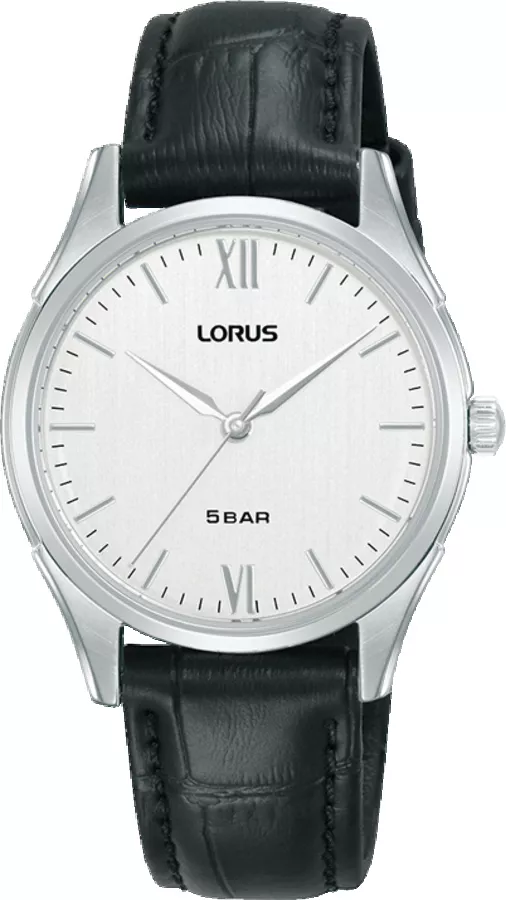 Lorus RG279VX9 Horloge staal-leder zilverkleurig-zwart 32 mm
