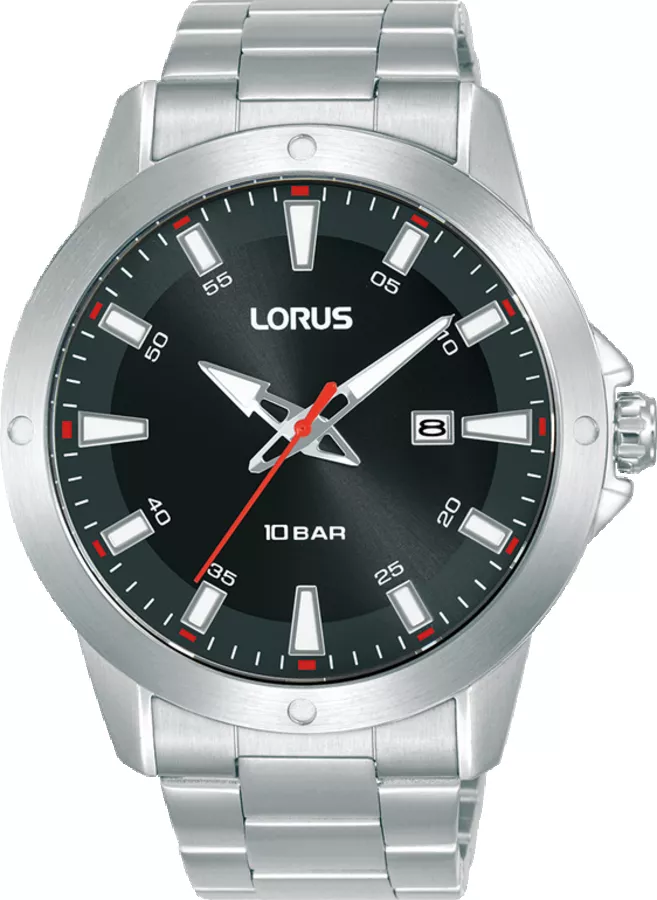 Lorus RH957PX9 Horloge staal zilverkleurig-zwart 44 mm