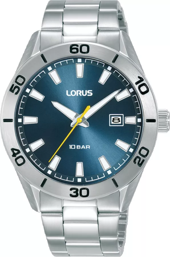 Lorus RH967PX9 Horloge staal zilverkleurig-blauw 40 mm