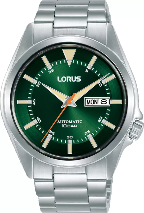 Lorus RL421BX9 Horloge staal zilverkleurig-groen 42 mm