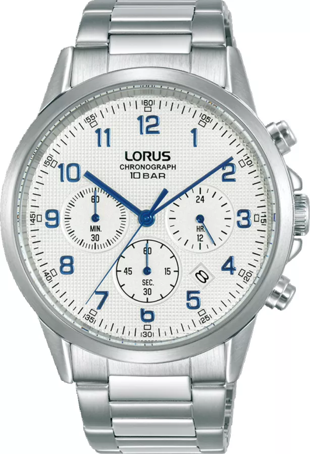 Lorus RT319KX9 Horloge Chronograaf staal zilverkleurig-wit 42 mm 