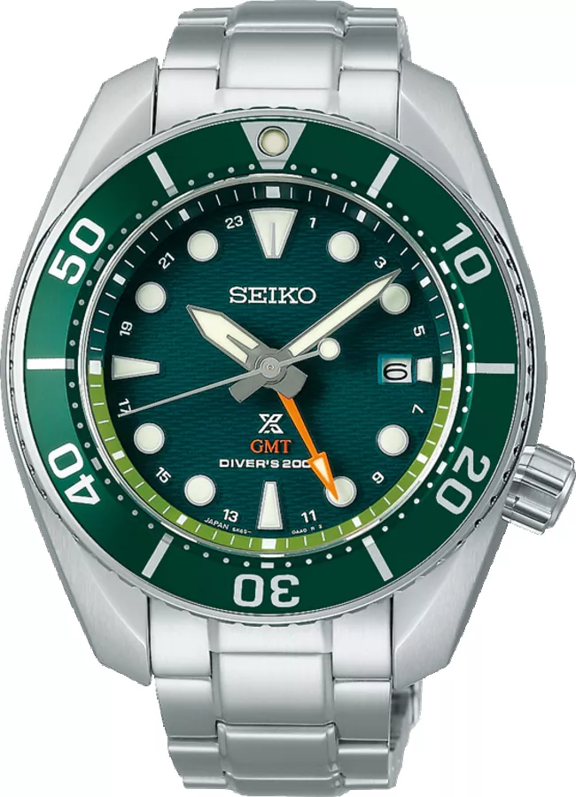 Seiko SFK003J1 Horloge Prospex Solar staal zilverkleurig-groen 45 mm