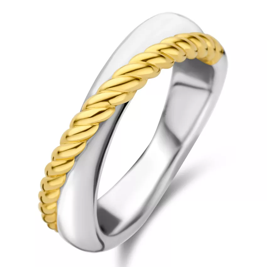 TI SENTO-Milano 12294MW Ring zilver-parelmoer goud-en zilverkleurig-wit 6 mm