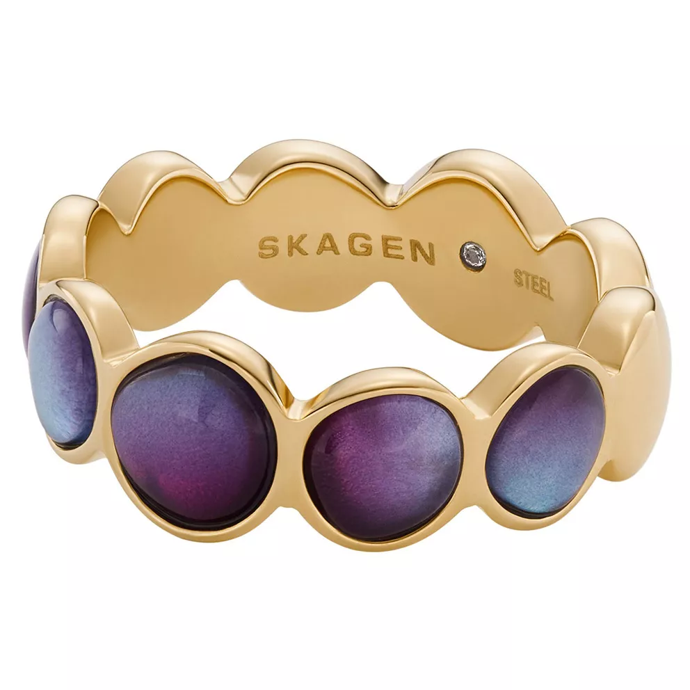 Skagen SKJ1690710 Ring Lavender Sunset staal-glas goudkleurig-paars