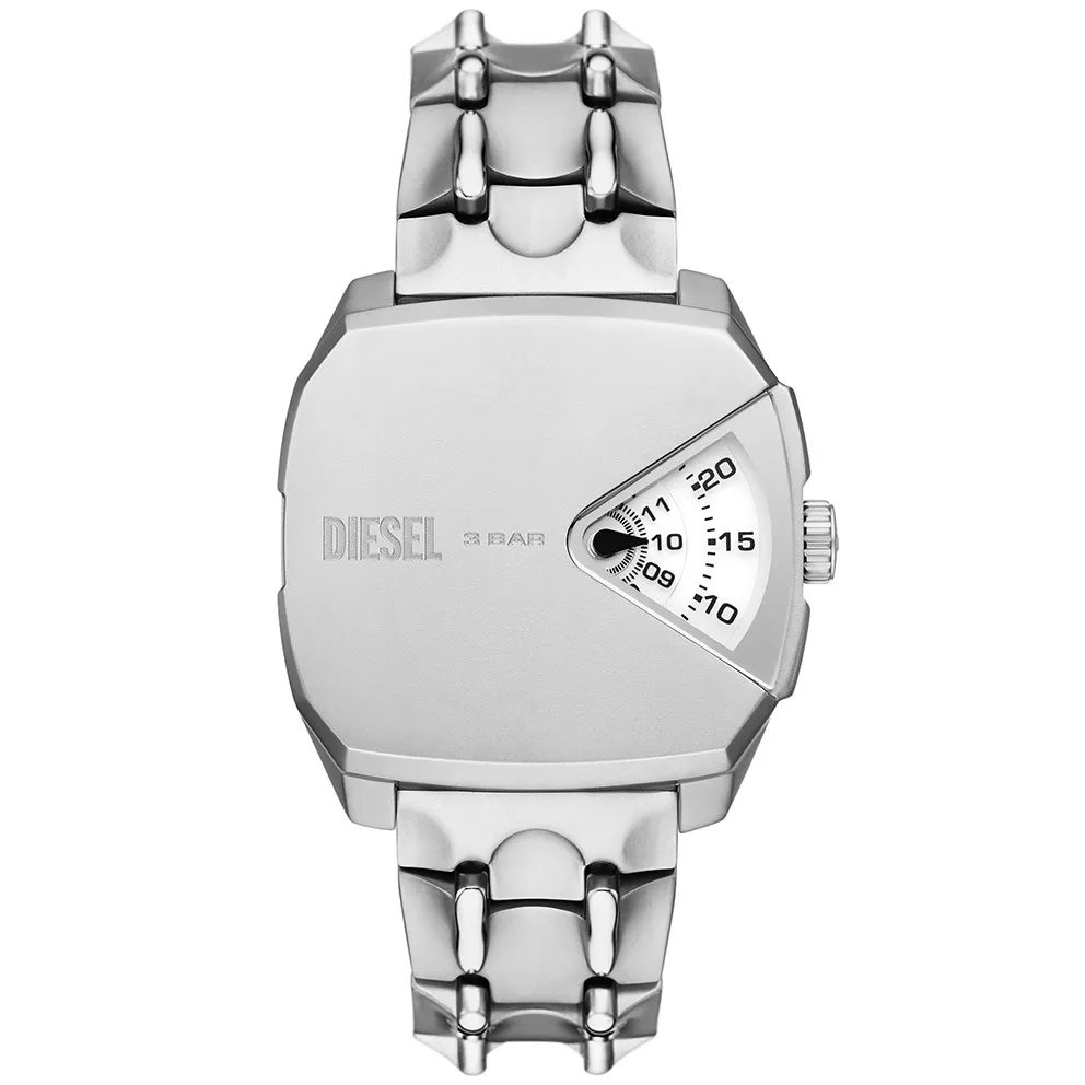 Diesel DZ2170 Horloge D.V.A. staal zilverkleurig-wit 40 mm