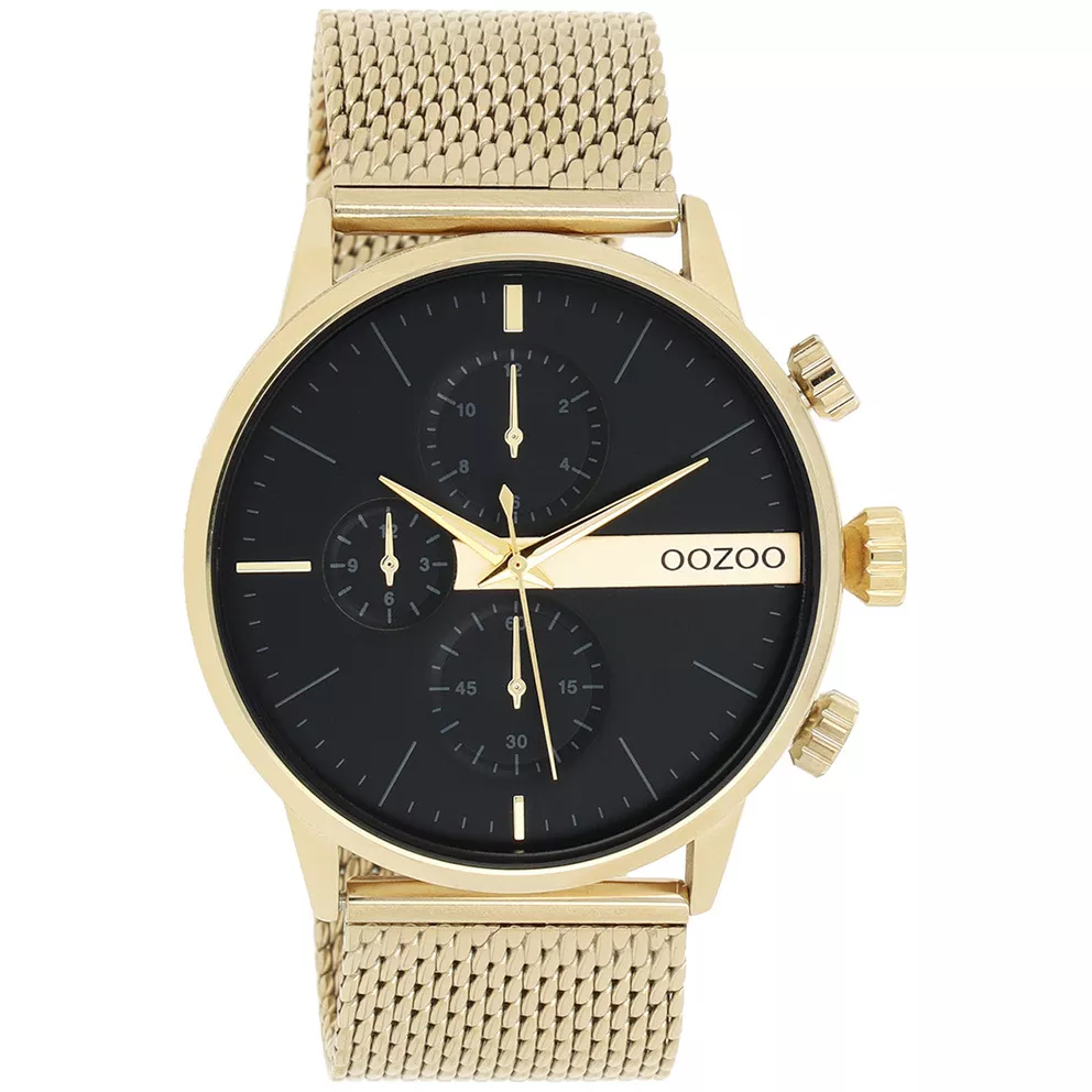 OOZOO C11103 Horloge Timepieces staal bruin-grijs 45 mm