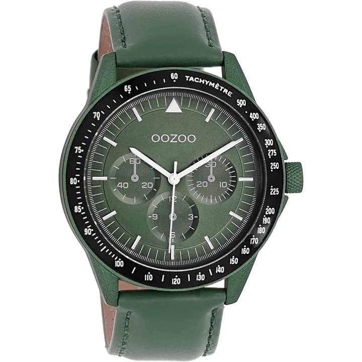 OOZOO C11121 Horloge Timepieces staal zilverkleurig-blauw 42 mm