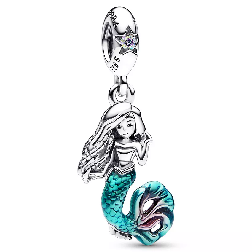 Pandora Disney 792695C01 Hangbedel The Little Mermaid Ariel zilver-emaille-zirconia turquoise