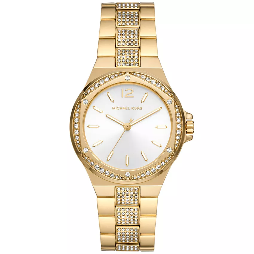 Michael Kors MK7361 Horloge Lennox staal goudkleurig-wit 37 mm