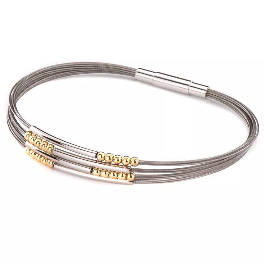GALA DESIGN J0149 Armband Sublime staal-zilver zilver- en goudkleurig 19 cm 