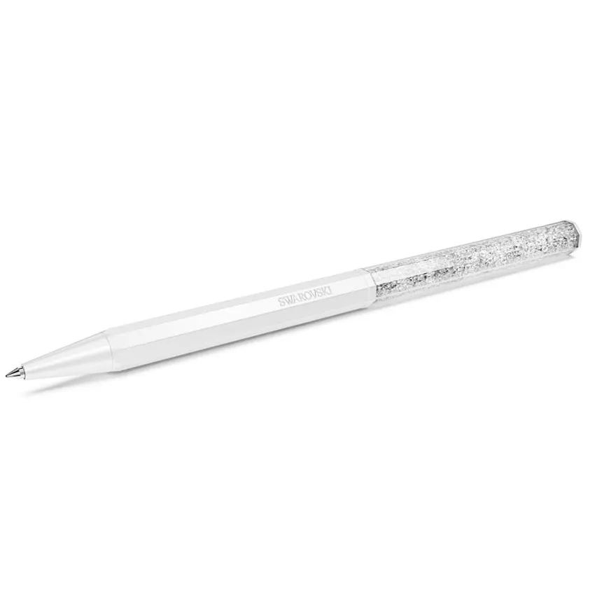 Swarovski 5670198 Pen Crystalline ballpoint Achthoekig zilverkleurig-wit 0,8 x 14,5 cm