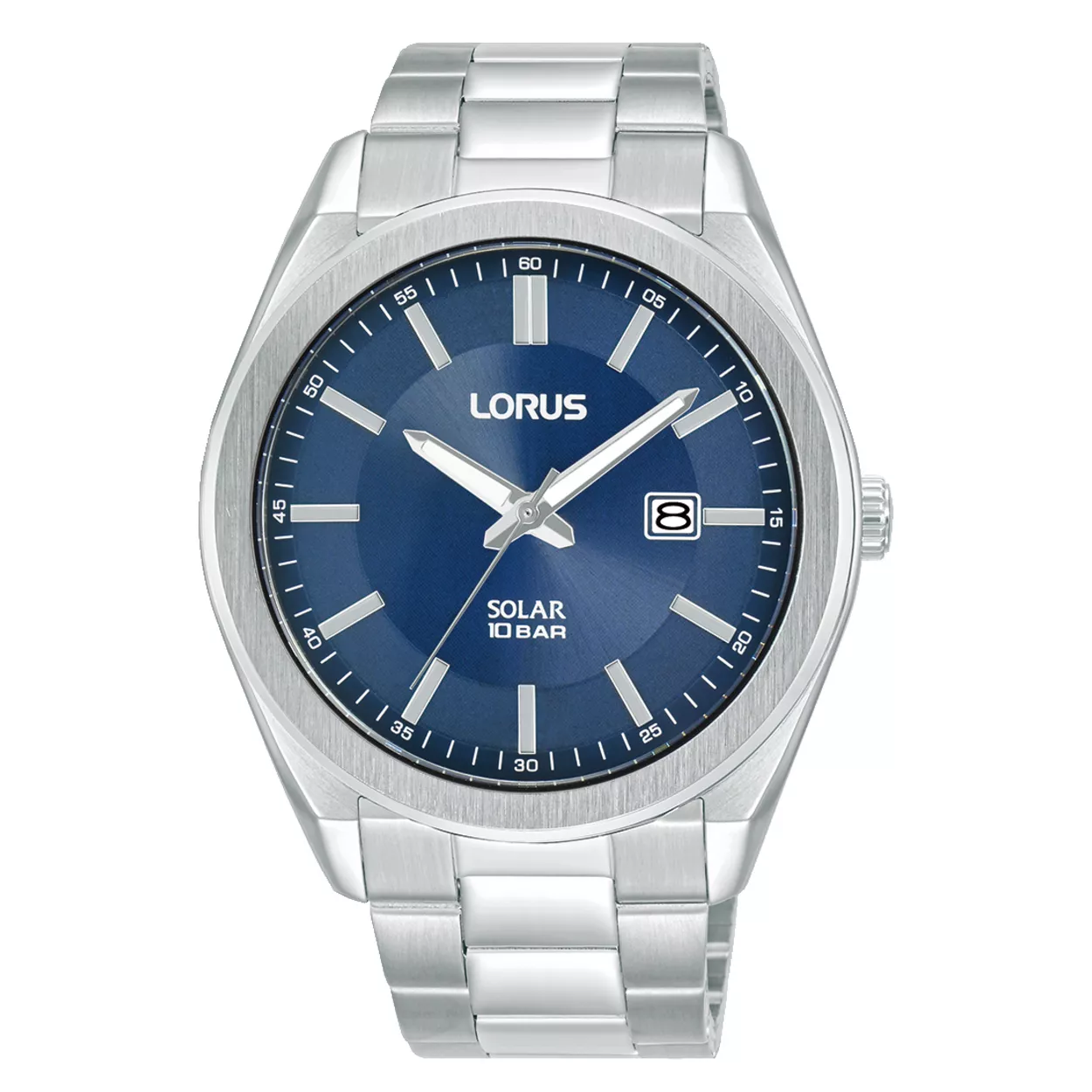 Lorus RX353AX9 Horloge Solar staal zilverkleurig-blauw 42,5 mm