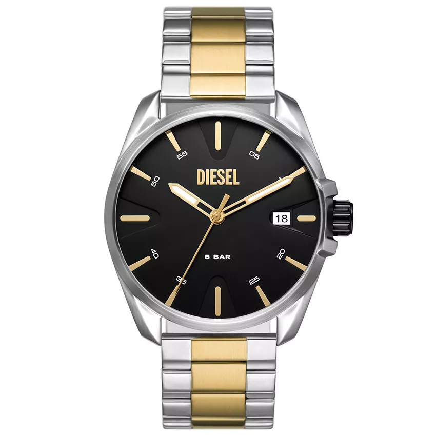 Diesel DZ2196 Horloge MS9 staal goud-en zilverkleurig-zwart 44 mm