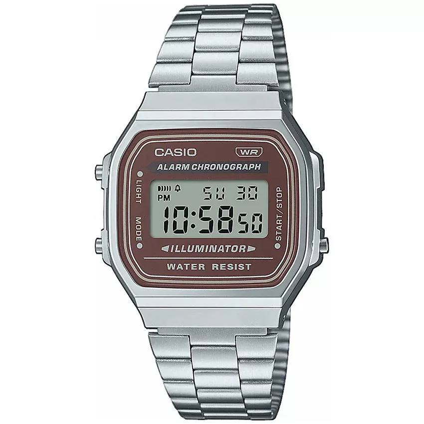 Casio A168WA-5AYES Horloge Retro Classic bruin