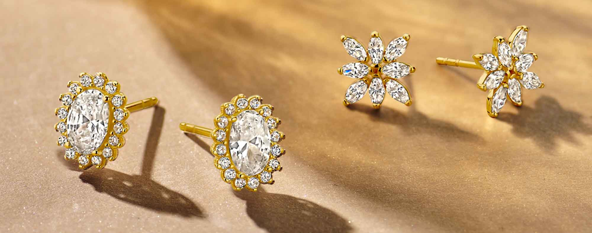 Diamanten oorbellen