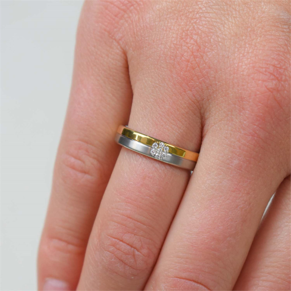 boccia-titanium-0129-06-bicolor-ring-4-mm-met-diamant-0-035-crt-glanzend-mat
