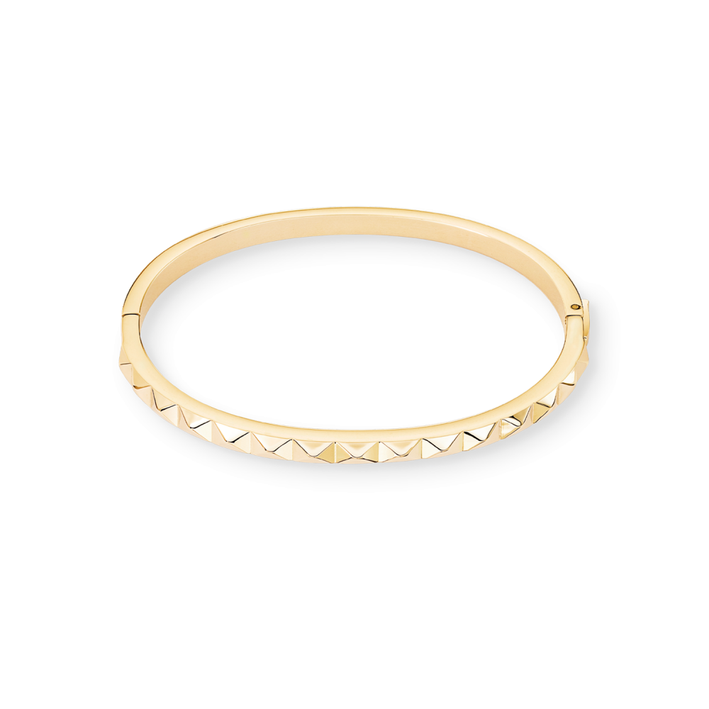 coeur-de-lion-0135-32-1600-gold-plated-bangle-met-piramidevormig-patroon-diameter-17-mm