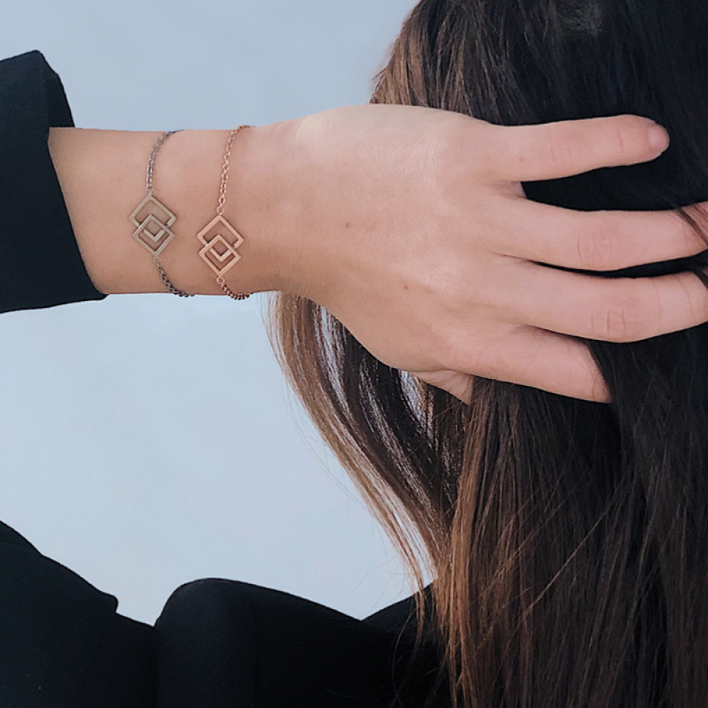 boccia-titanium-03021-02-figura-rose-plated-armband-met-geometrische-hanger