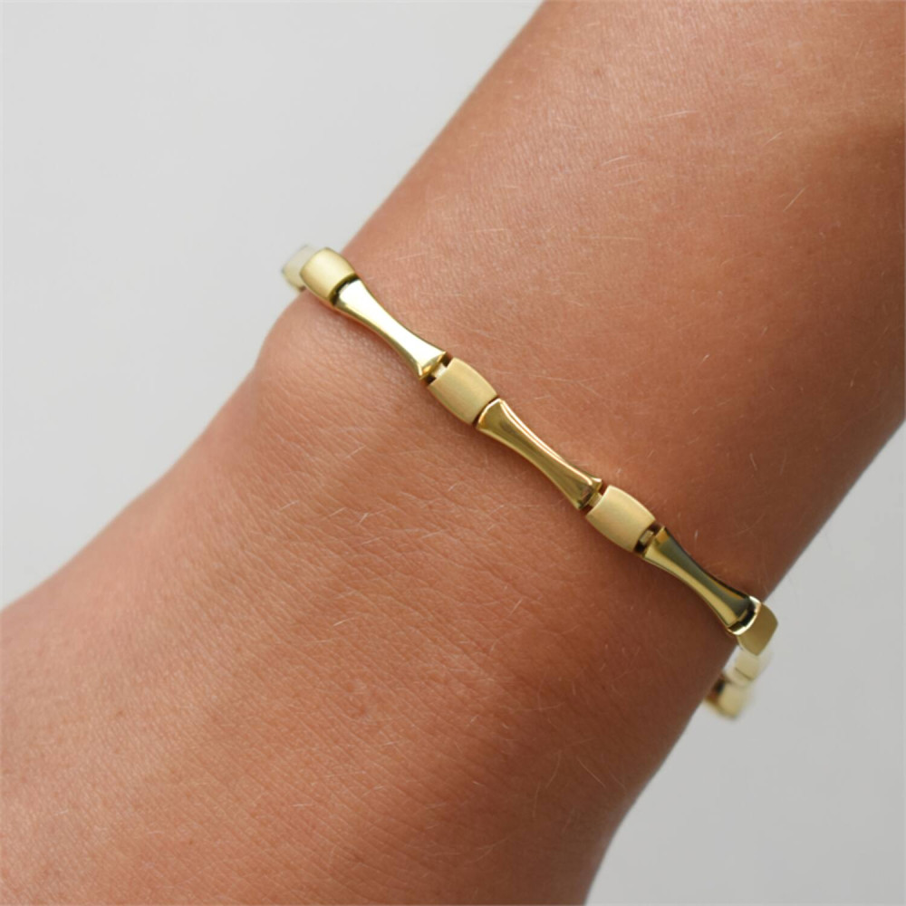 boccia-titanium-03037-03-gold-plated-armband-met-golvende-schakels-lengte-20-cm