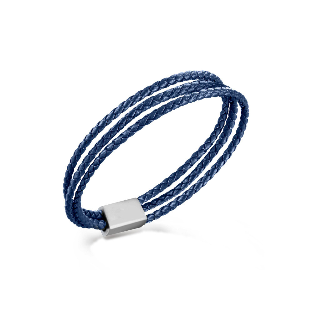 boccia-titanium-03053-03-blauwe-leren-armband-met-titanium-vlechtpatroon-lengte-21-cm