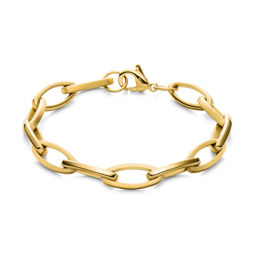 boccia-titanium-03071-02-ovale-schakelarmband-goudkleurig-mat-glanzend-10-mm-breedte
