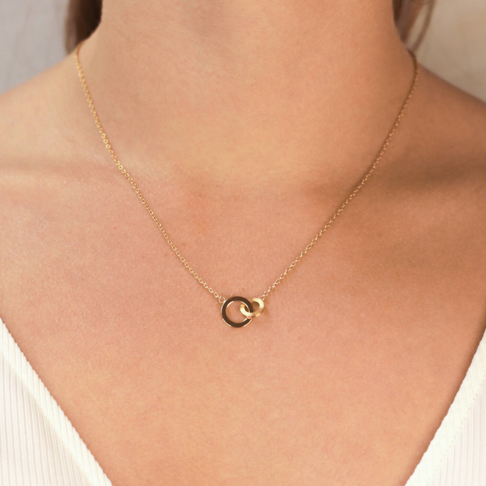 boccia-titanium-08033-03-ketting-met-twee-rondjes-van-plated-titanium-lengte-48-cm