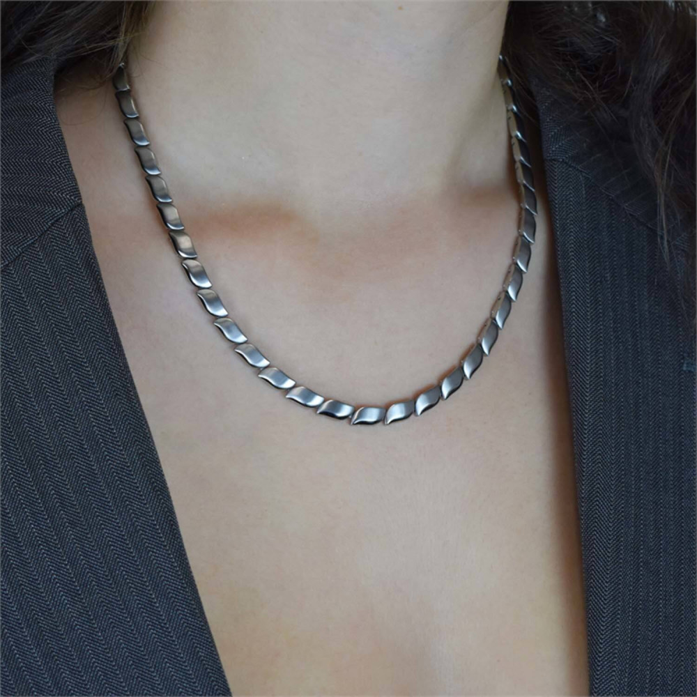 boccia-titanium-08038-01-schakelketting-titanium-met-glanzende-en-matte-schakels-lengte-45-cm