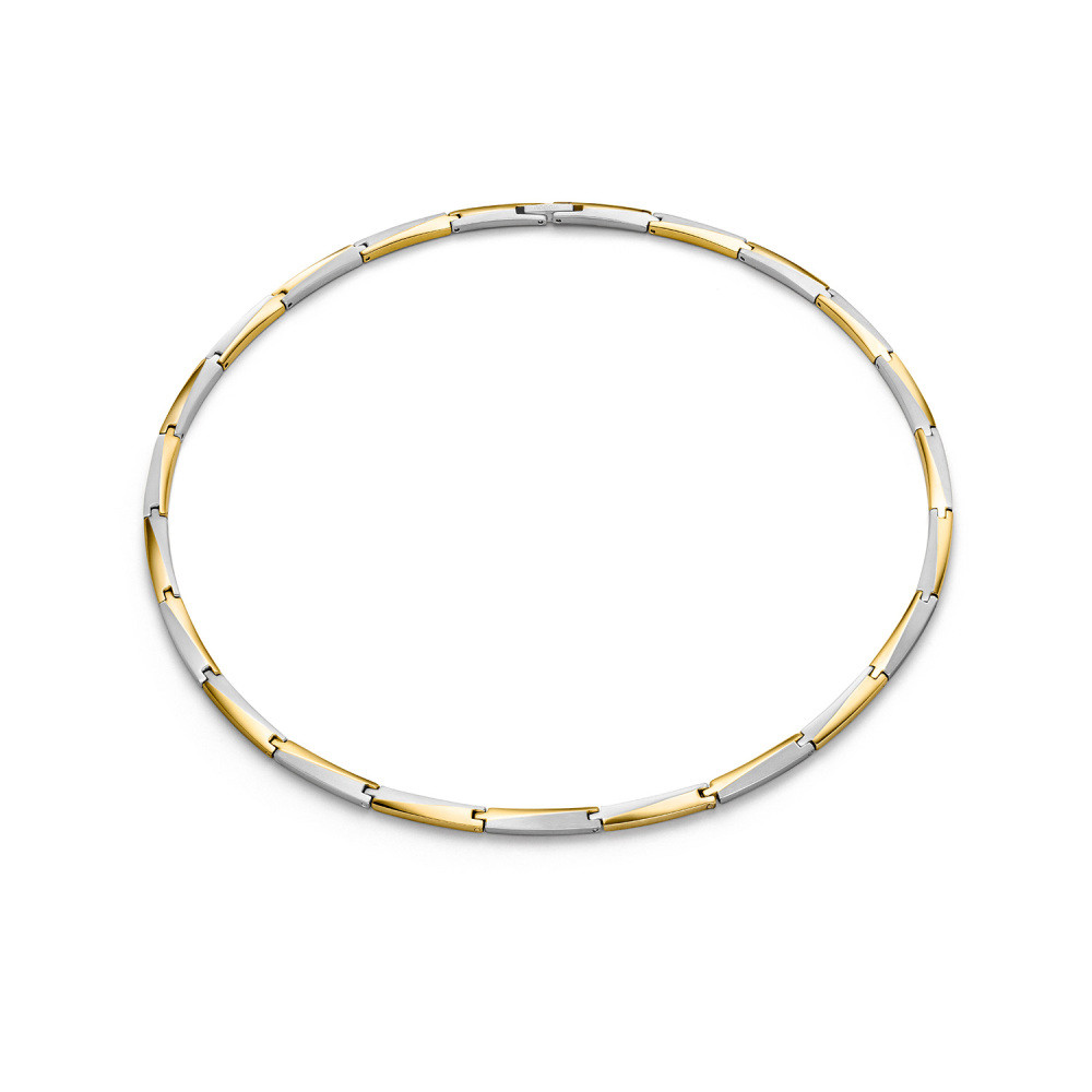 boccia-titanium-08076-02-schakelketting-met-staafjes-goudkleurig-zilverklerig-lengte-50-cm