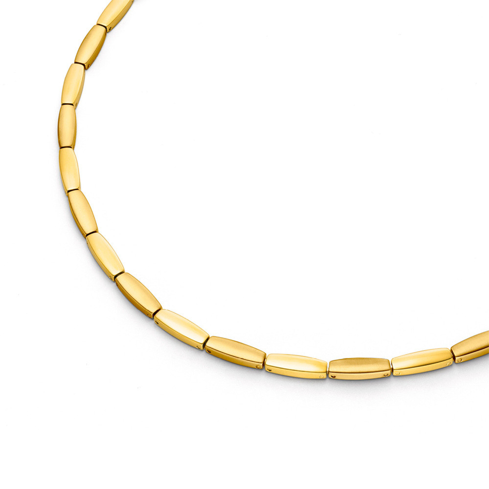 boccia-titanium-08082-03-schakelketting-met-afgeronde-staafjes-glanzend-en-mat-gold-plated-lengte-45-cm