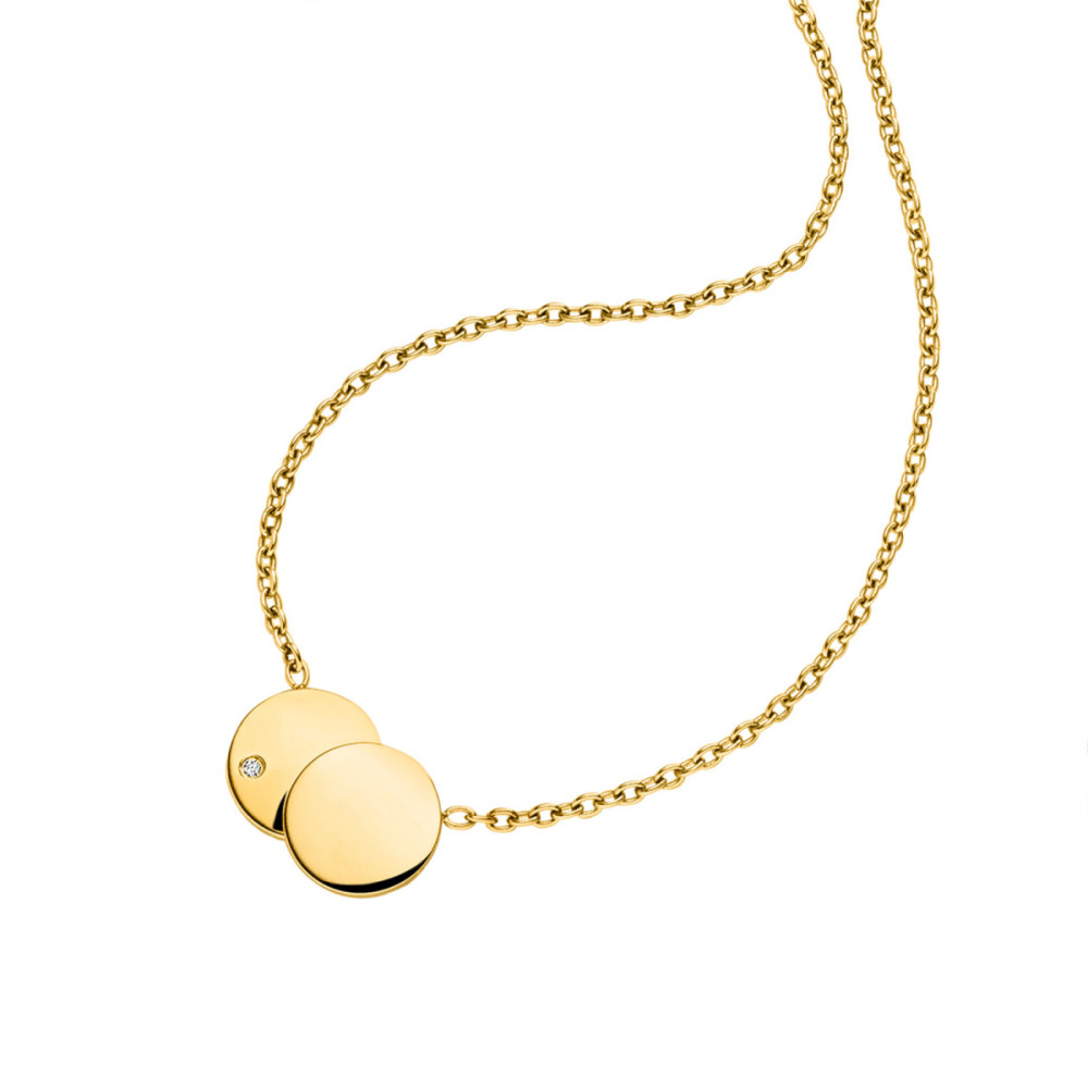 boccia-titanium-08091-04-ketting-gold-plated-diamant-0-005-crt-en-2-cirkels-15-mm-breedte-lengte-47-cm