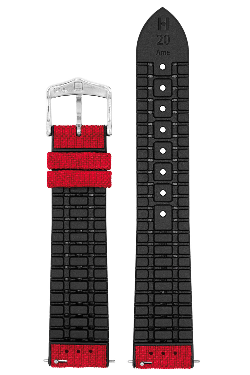 hirsch-arne-0925090020-2-horlogeband-textiel-rood-zilverkleurige-sluiting-20-22-mm-breed