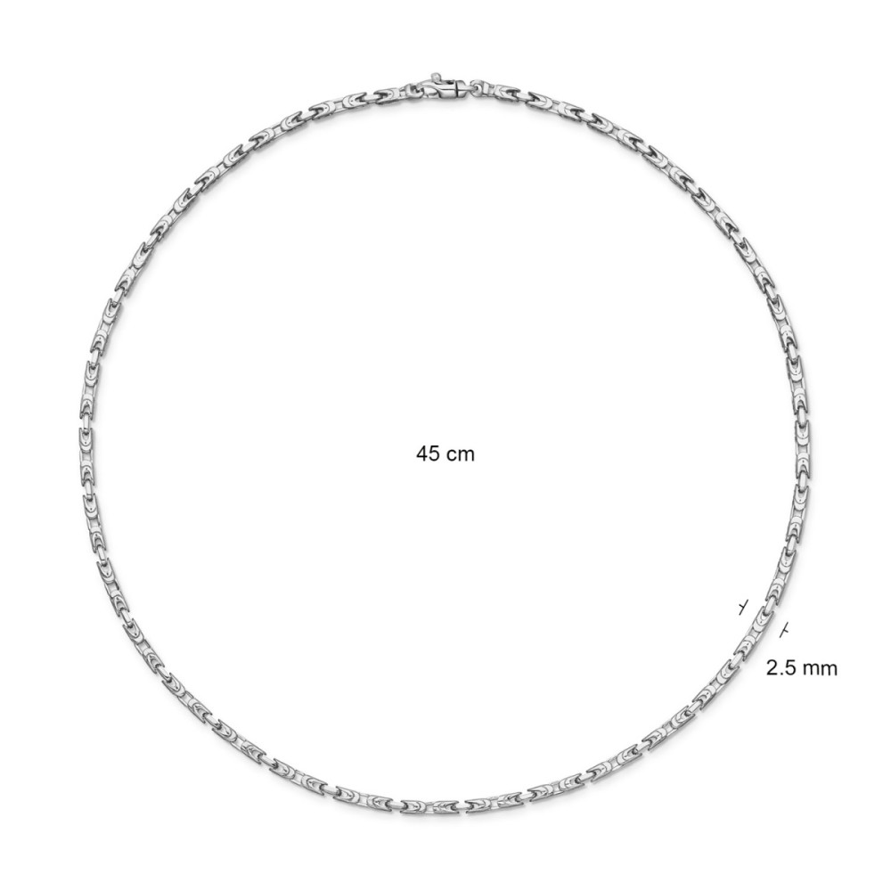 glow-102-0255-45-schakelketting-zilver-koningsschakel-2-5-mm-breedte-lengte-45-cm