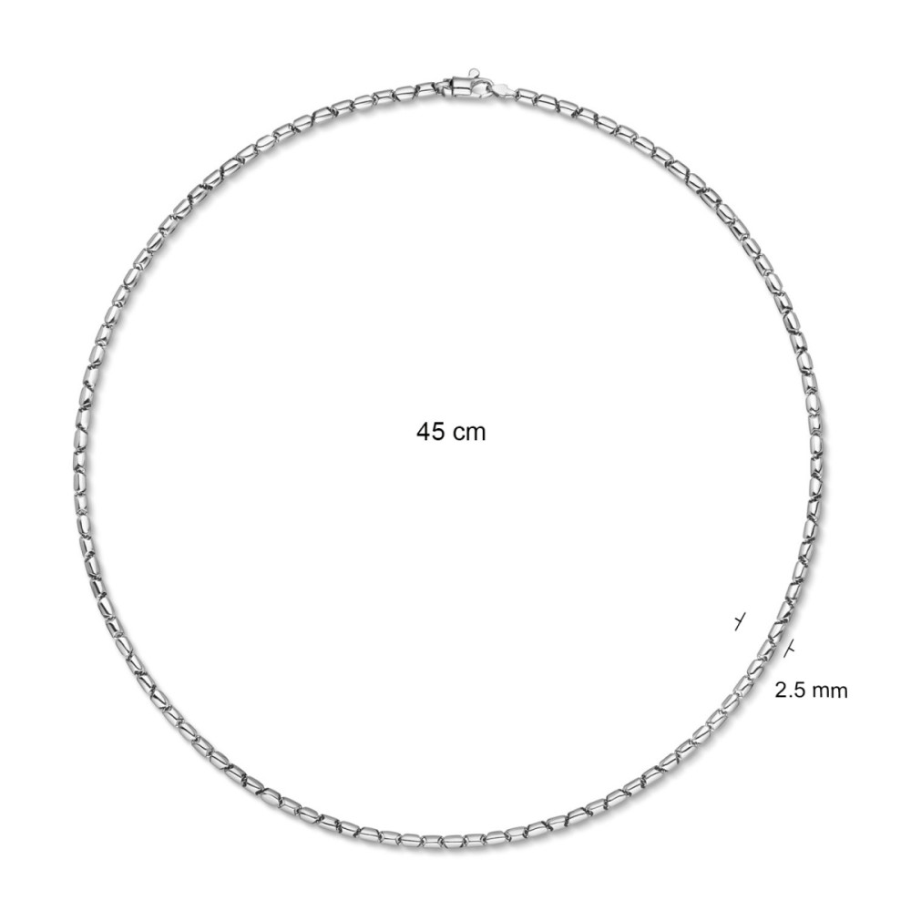 glow-102-0280-45-schakelketting-zilver-staafjes-2-5-mm-breedte-lengte-45-cm