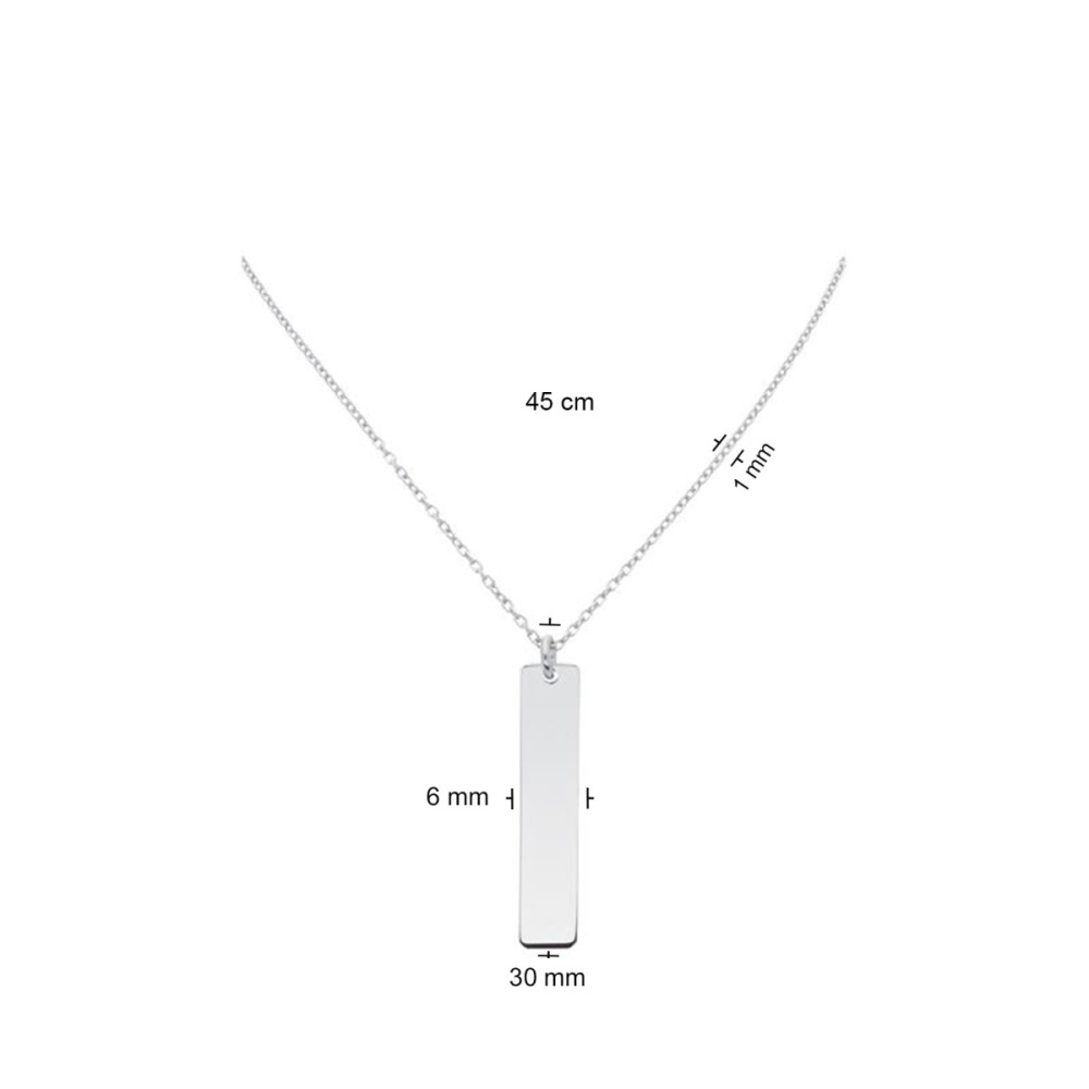 glow-102-0497-47-gepersonaliseerde-ketting-zilver-bar-1-mm-breedte-lengte-45-cm