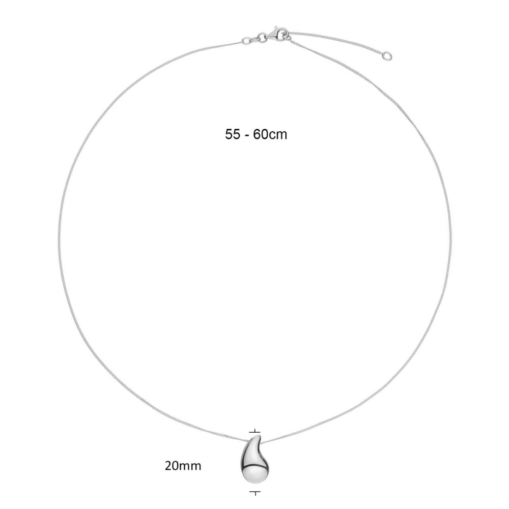 glow-102-0697-45-ketting-met-hanger-zilver-druppel-20-mm-hoog-lengte-55-60-cm