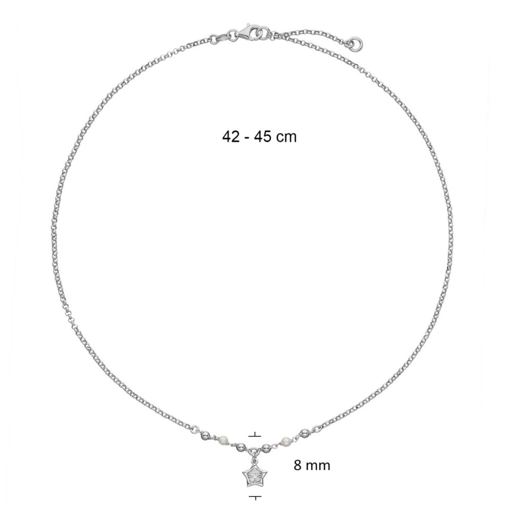 glow-102-0745-45-ketting-met-hanger-zilver-ster-zirkonia-parel-8-mm-hoog-lengte-42-45-cm