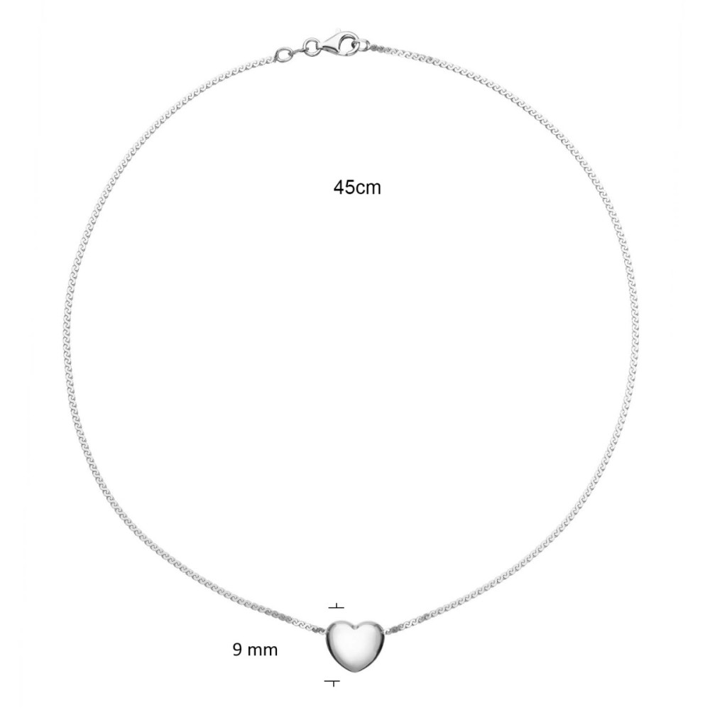 glow-102-0752-45-ketting-met-hanger-zilver-hart-9-mm-hoog-lengte-45-cm