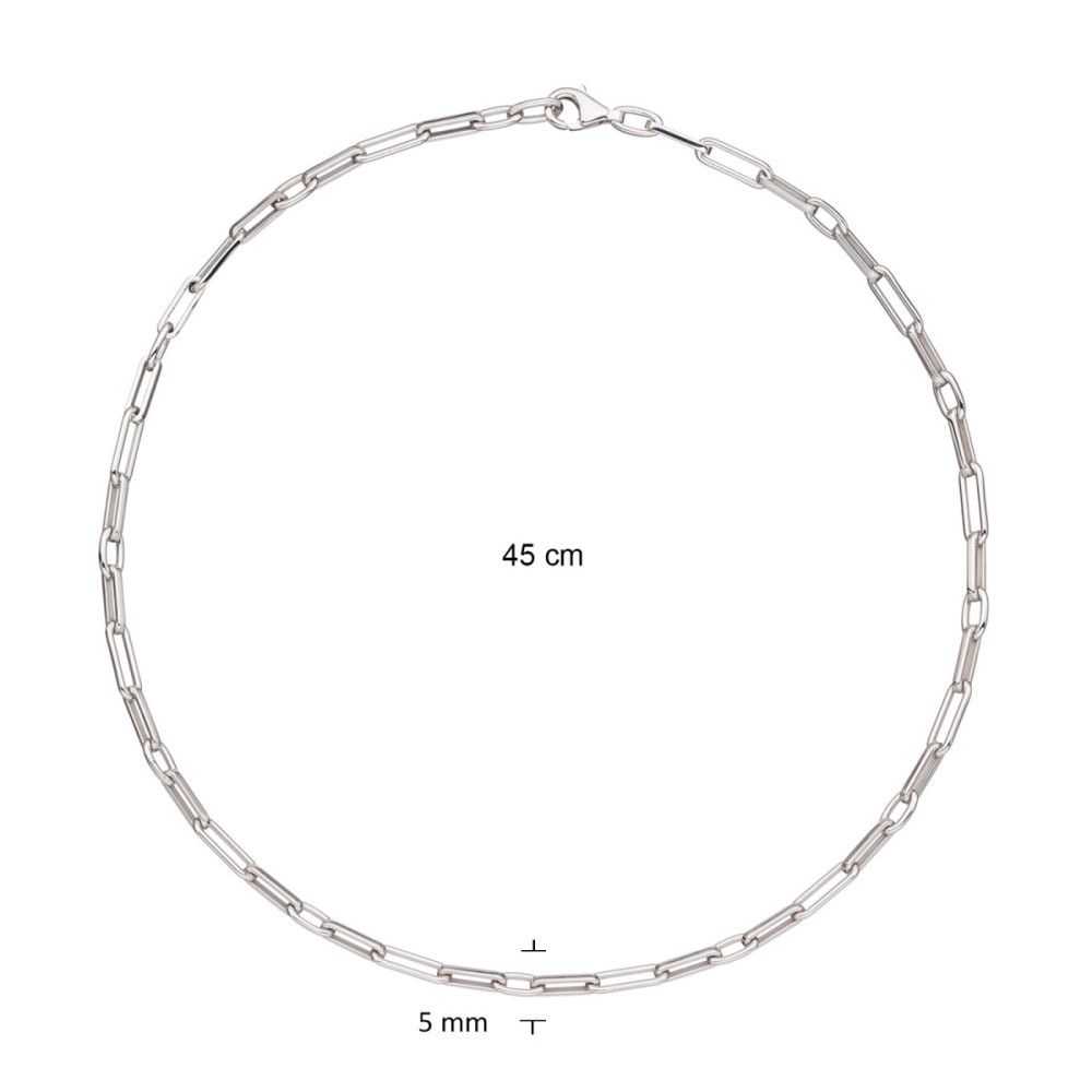 glow-102-0991-45-schakelketting-zilver-paperclickschakel-5-mm-breedte-lengte-45-cm