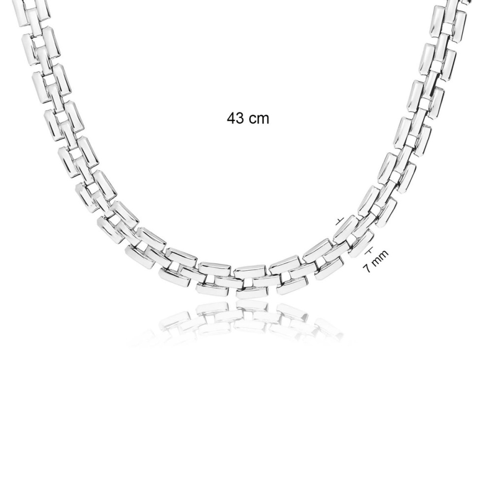 glow-102-1331-43-schakelketting-zilver-breed-rechthoekig-7-mm-breedte-lengte-43-cm