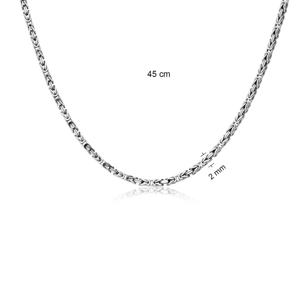 glow-102-1366-45-schakelketting-zilver-koningsschakel-2-mm-breedte-lengte-45-cm