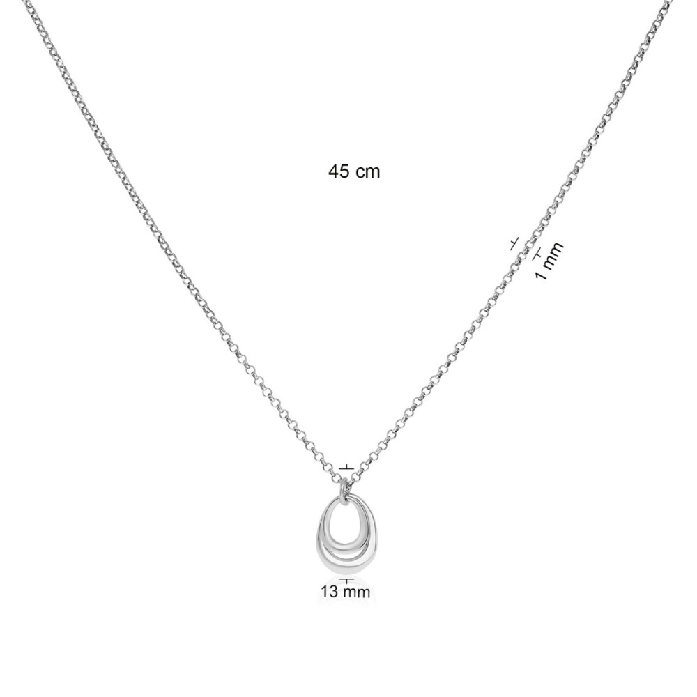 glow-102-1613-45-ketting-met-hanger-zilver-ovaal-13-mm-breedte-lengte-45-cm