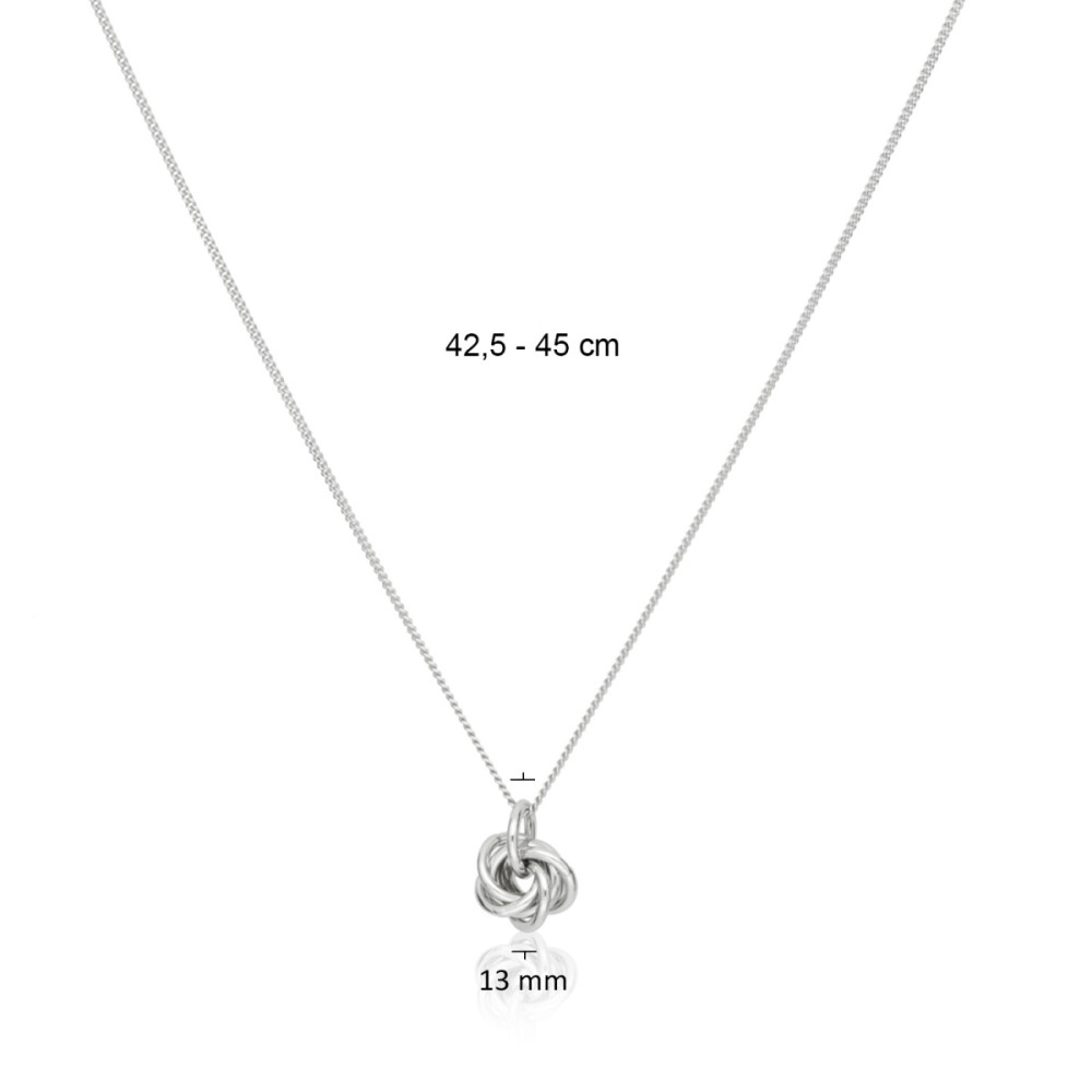 glow-102-2340-45-schakelketting-zilver-ankerknoop-hanger-13-mm-diameter-lengte-42-5-45-cm