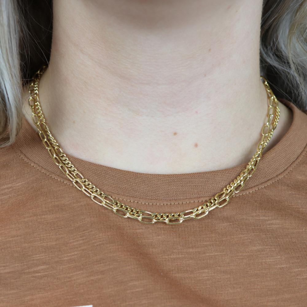 glow-102-8106-45-schakelketting-figaroschakel-gold-plated-4-mm-breedte-lengte-45-cm
