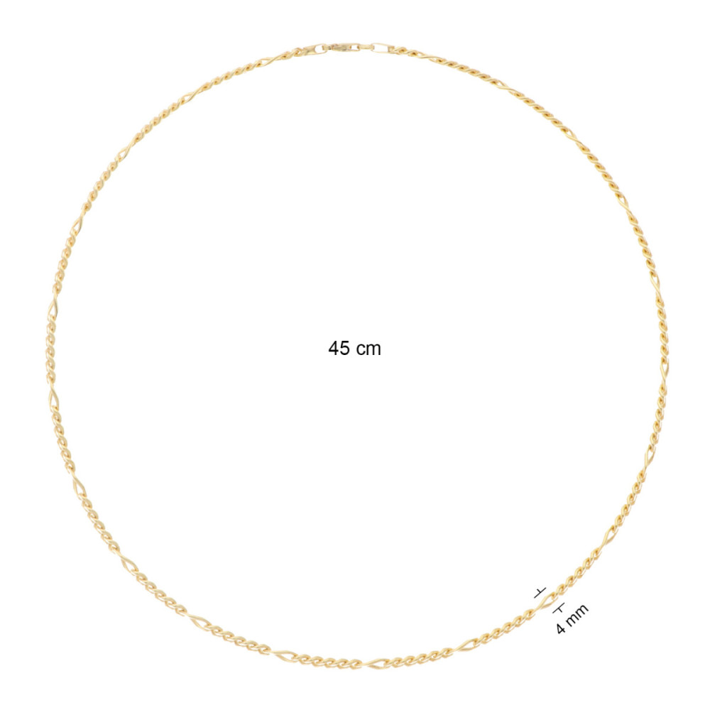glow-102-8106-45-schakelketting-figaroschakel-gold-plated-4-mm-breedte-lengte-45-cm
