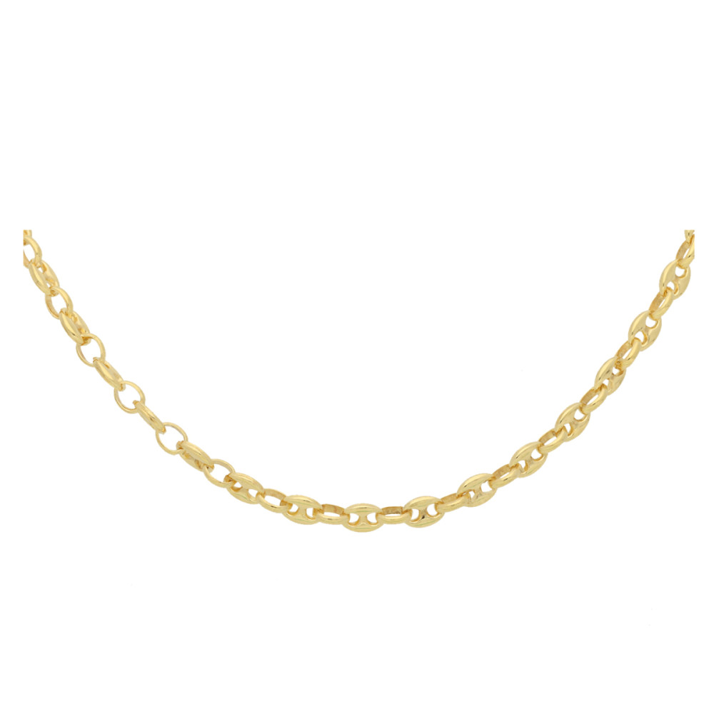 glow-102-8108-45-schakelketting-goudkleurig-koffieboonschakel-4-mm-breedte-lengte-45-cm