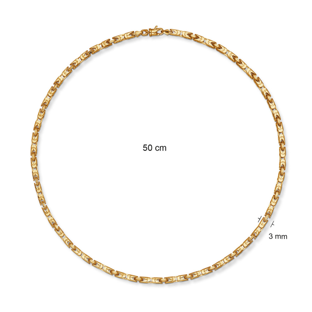glow-102-8256-50-schakelketting-koningsschakel-gold-plated-3-mm-breedte-lengte-50-cm