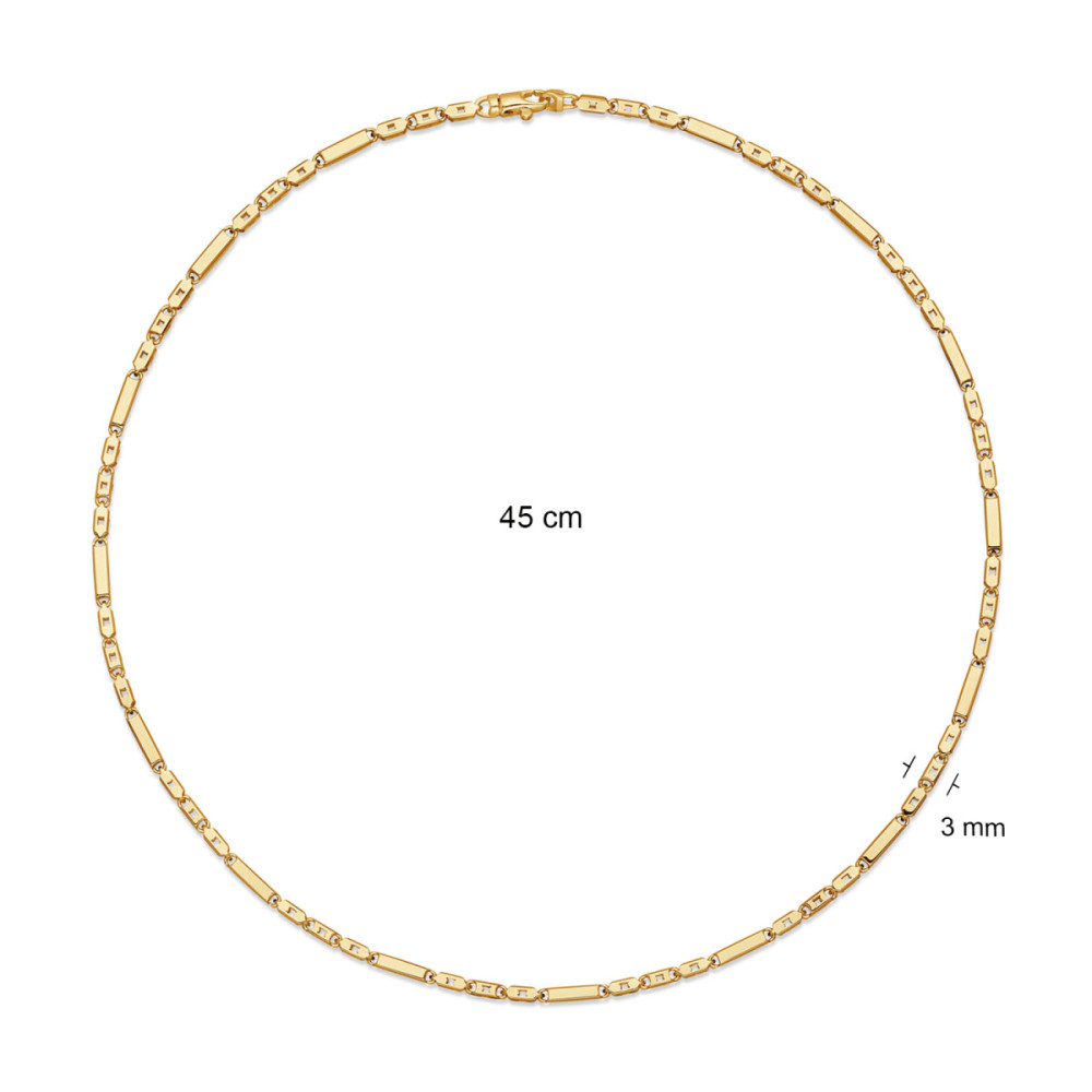 glow-102-8257-45-schakelketting-gold-plated-rechthoekige-ovale-schakels-3-mm-breedte-lengte-45-cm