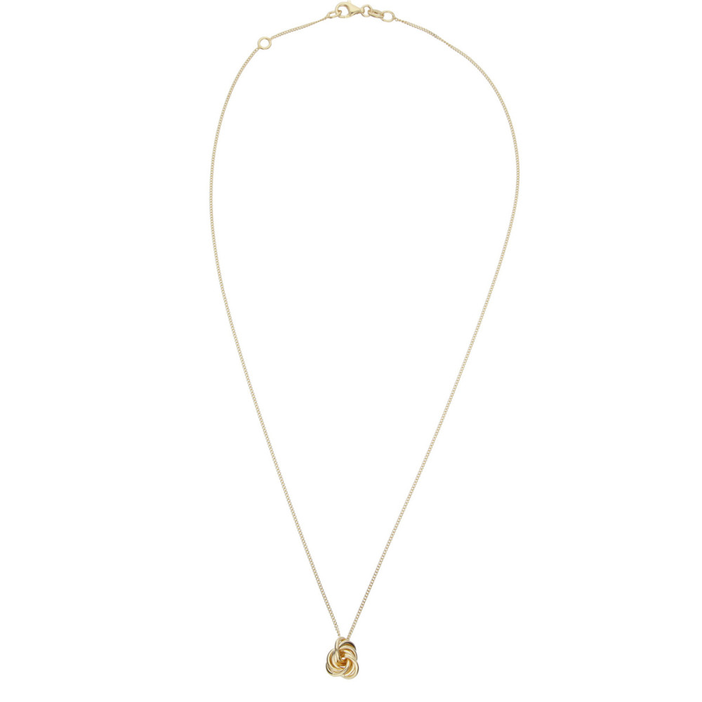 glow-102-8340-45-ketting-met-hanger-gold-plated-knoop-13-mm-diameter-lengte-42-5-45-cm