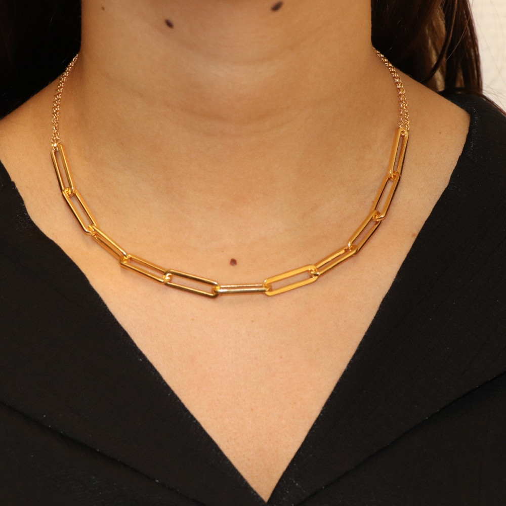 glow-102-8389-45-schakelketting-gold-plated-paperclipschakel-6-7-mm-breedte-lengte-45-cm